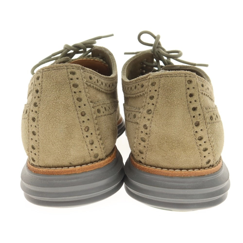 【中古】コールハーン COLE HAAN ルナグランド クードゥースエード ウイングチップ スニーカー オリーブ【 7.5 】【 状態ランクB 】【 メンズ 】