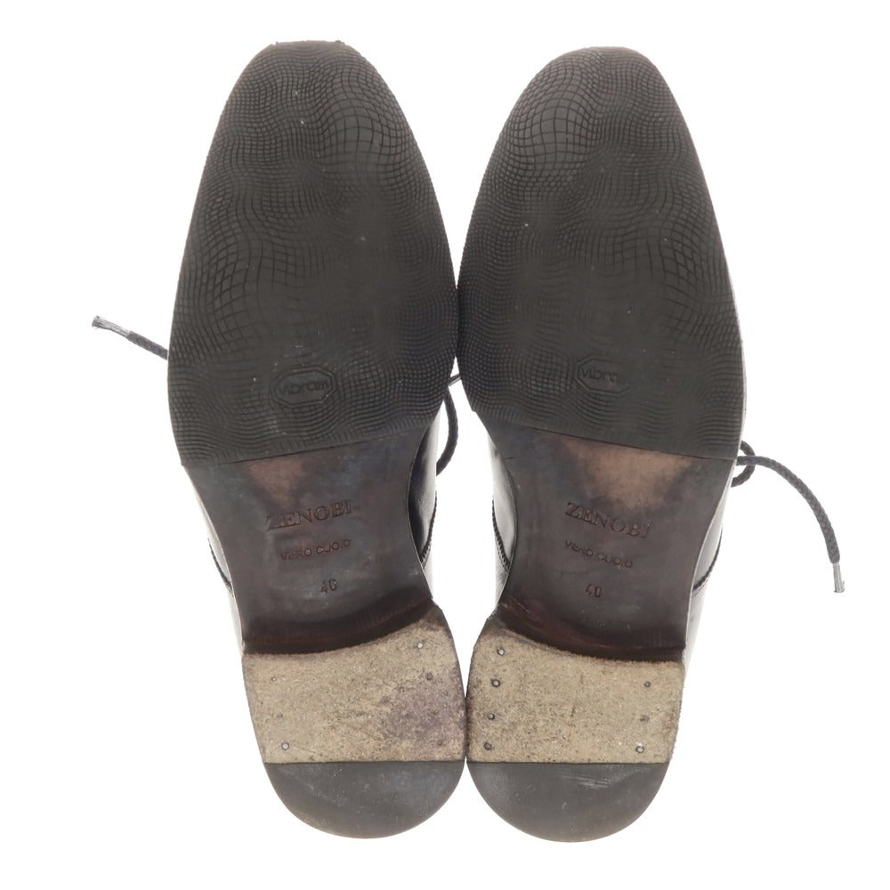 【中古】ゼノビ ZENOBI プレーントゥドレスシューズ ブラック【 40 】【 状態ランクD 】【 メンズ 】