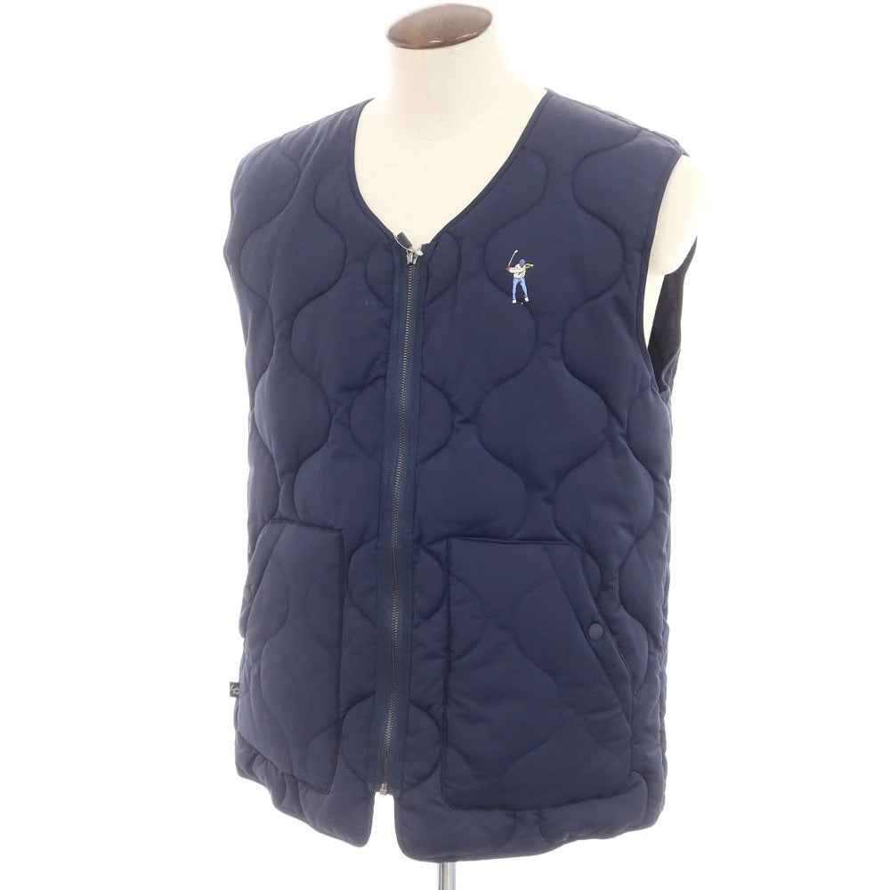 【中古】イーストサイドゴルフ Eastside Golf コットンナイロン ジップアップ 中綿ベスト ネイビー【 L 】【 状態ランクB 】【 メンズ 】