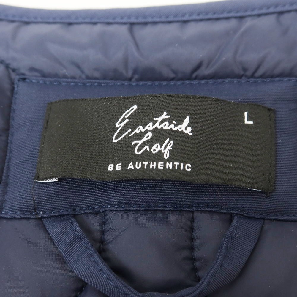 【中古】イーストサイドゴルフ Eastside Golf コットンナイロン ジップアップ 中綿ベスト ネイビー【 L 】【 状態ランクB 】【 メンズ 】
