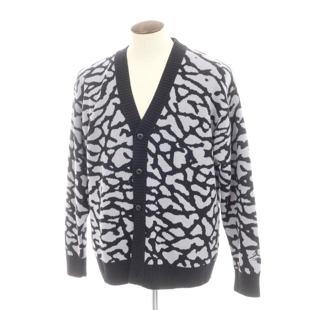 【中古】ジョーダンブランド JORDAN BRAND ポリエステルウールナイロン カーディガン ブラックxグレー【 L 】【 状態ランクB 】【 メンズ 】