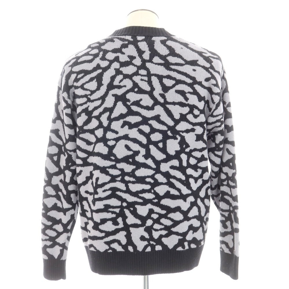 【中古】ジョーダンブランド JORDAN BRAND ポリエステルウールナイロン カーディガン ブラックxグレー【 L 】【 状態ランクB 】【 メンズ 】