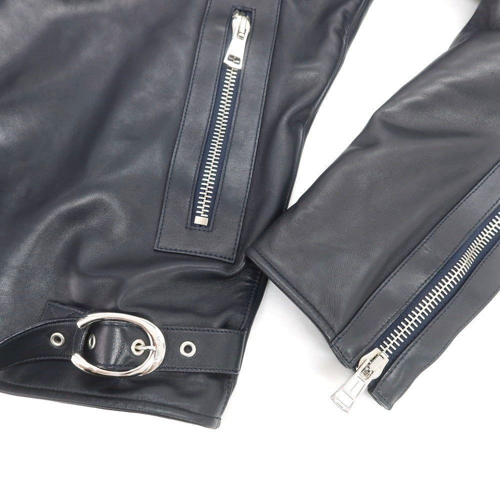 【中古】ウノピュウノウグァーレトレ 1piu1uguale3 ラムレザー ボアファー ダブルライダースジャケット ブラック【 5 】【 状態ランクB 】【 メンズ 】