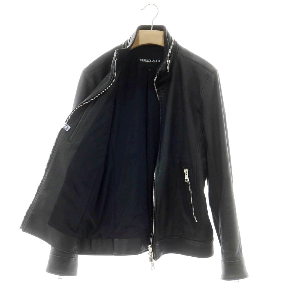 【中古】ウノピュウノウグァーレトレ 1piu1uguale3 ラムレザー ライダースジャケット ブラック【 5 】【 状態ランクB 】【 メンズ 】