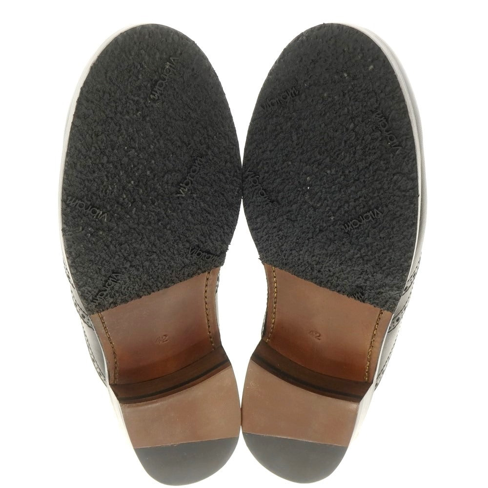 【中古】ウノピュウノウグァーレトレ 1piu1uguale3 ウイングチップ ファー ミュール サンダル ブラック【 42 】【 状態ランクA 】【 メンズ 】