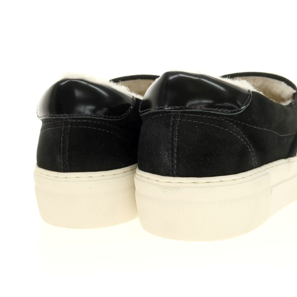 【中古】ウノピュウノウグァーレトレ 1piu1uguale3 ガラスレザー ボア スリッポン スニーカー ブラック【 44 】【 状態ランクA 】【 メンズ 】