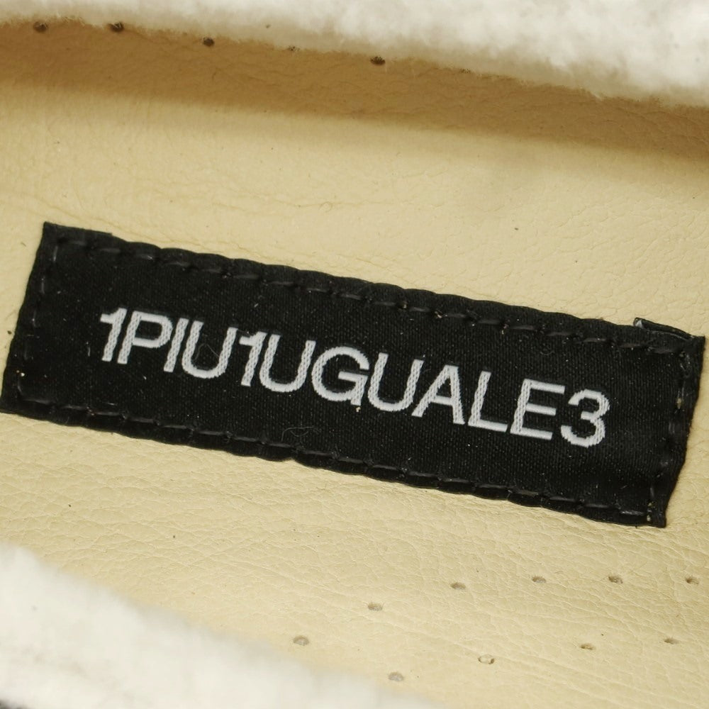 【中古】ウノピュウノウグァーレトレ 1piu1uguale3 ガラスレザー ボア スリッポン スニーカー ブラック【 44 】【 状態ランクA 】【 メンズ 】