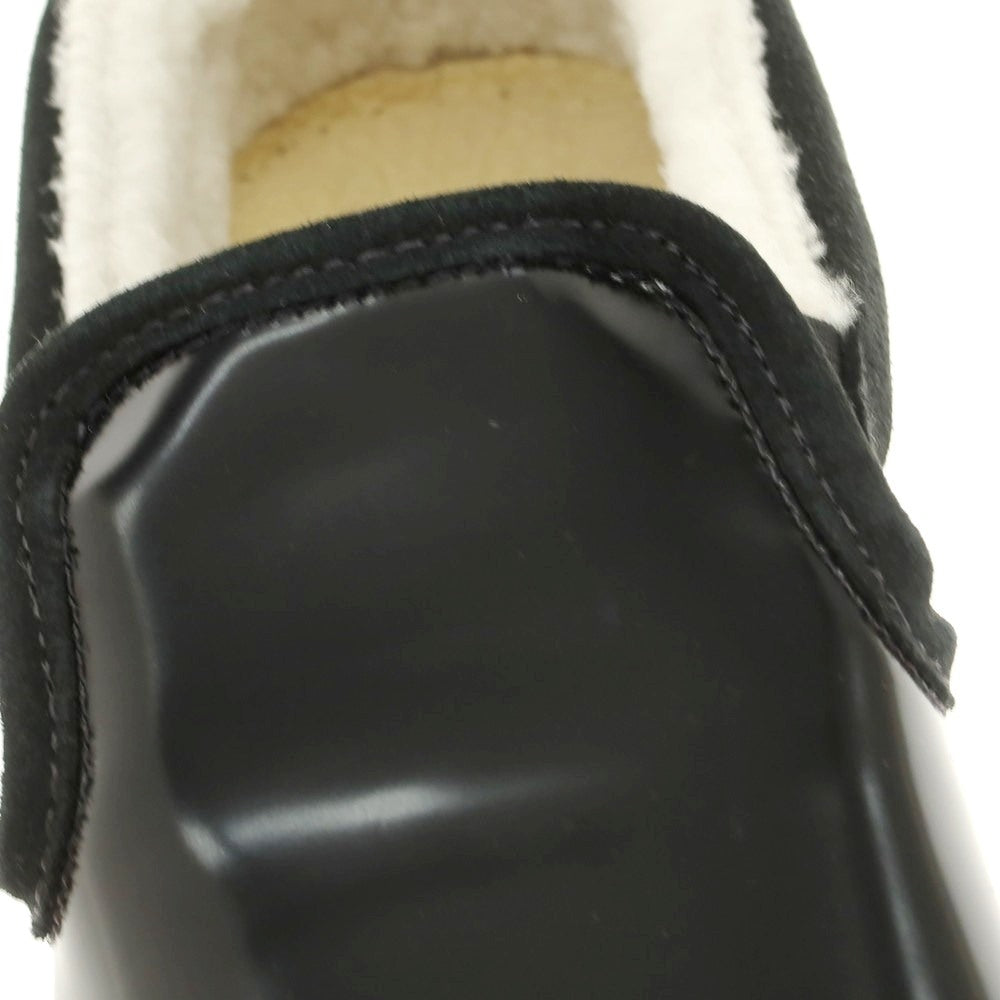 【中古】ウノピュウノウグァーレトレ 1piu1uguale3 ガラスレザー ボア スリッポン スニーカー ブラック【 44 】【 状態ランクA 】【 メンズ 】