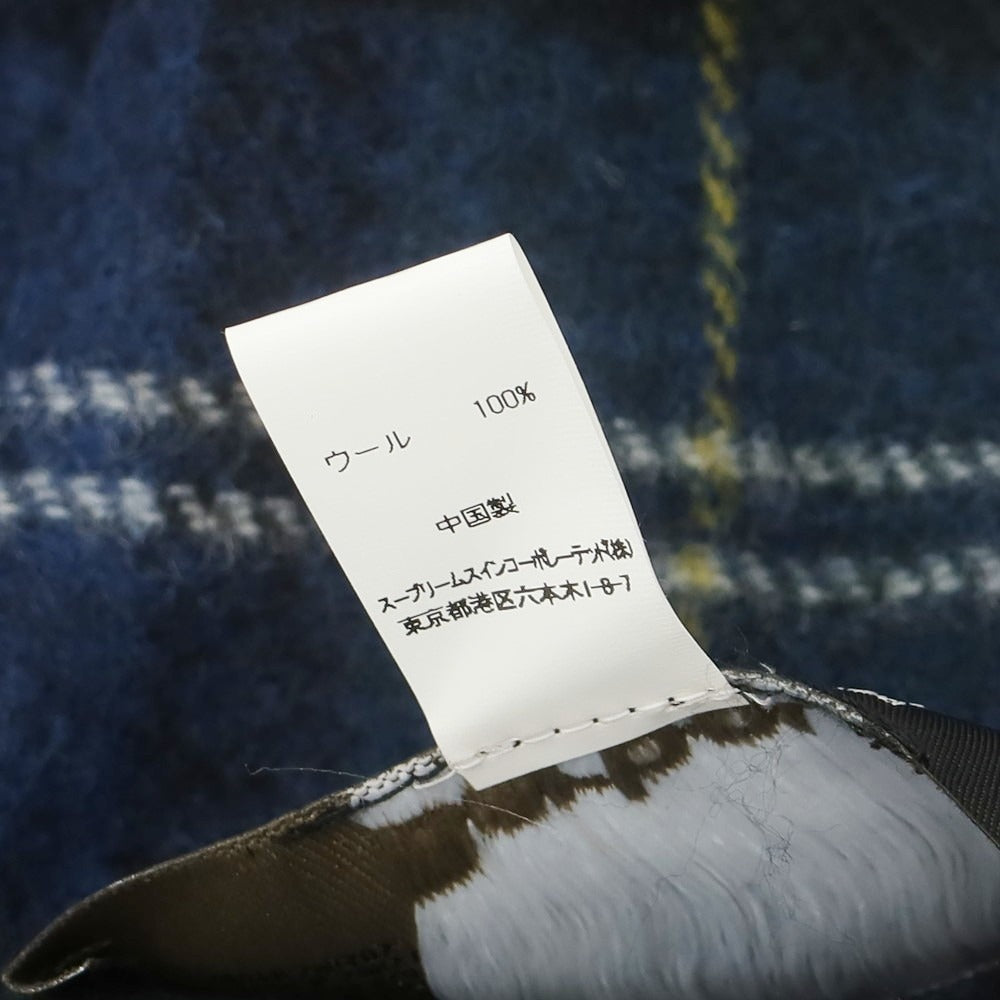 【中古】バブアー Barbour ウール チェック マフラー ダークブルー系xダークグリーン【 状態ランクB 】【 メンズ 】