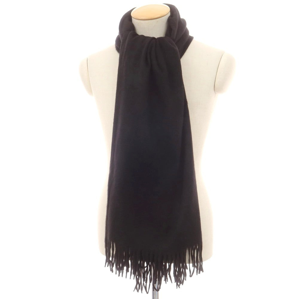 【中古】テビオット Teviot カシミヤ 大判 マフラー ブラック【 状態ランクB 】【 メンズ 】