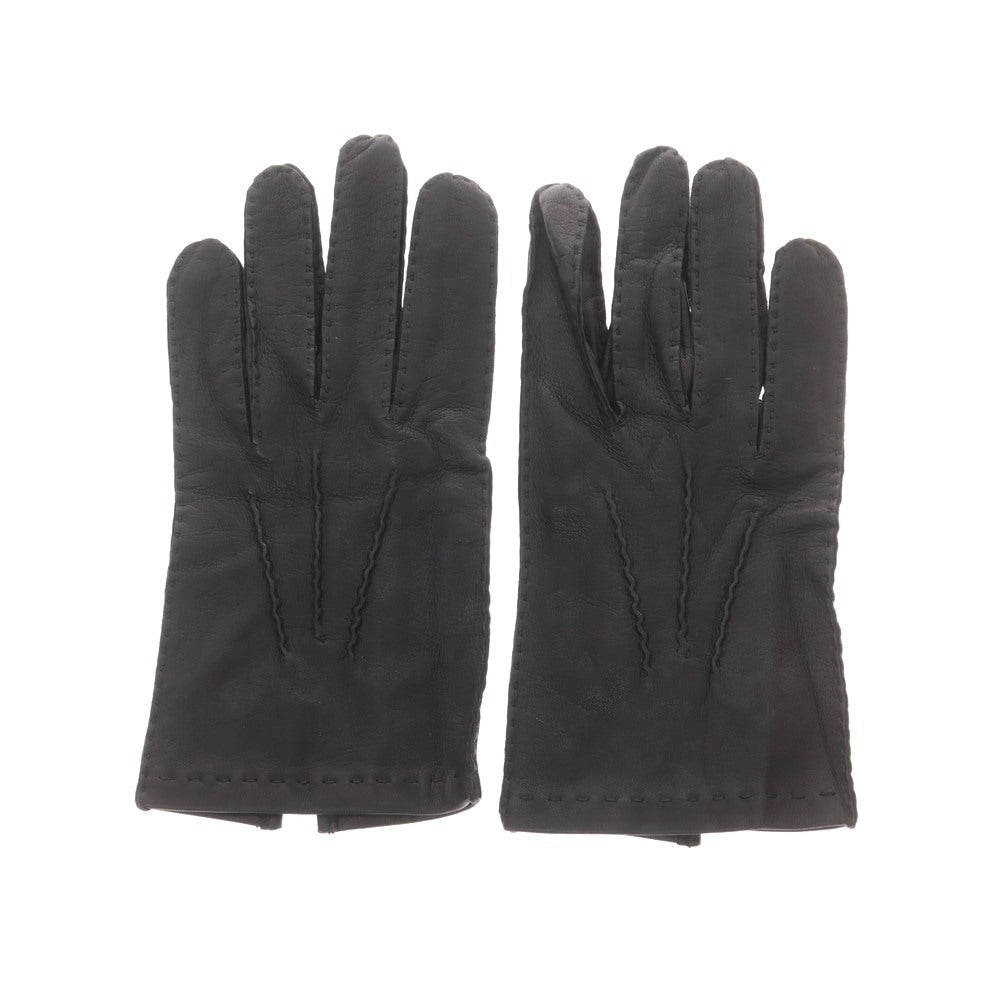 【中古】デンツ DENTS レザー シルクライニング 手袋 グローブ ブラック【 8 】【 状態ランクB 】【 メンズ 】