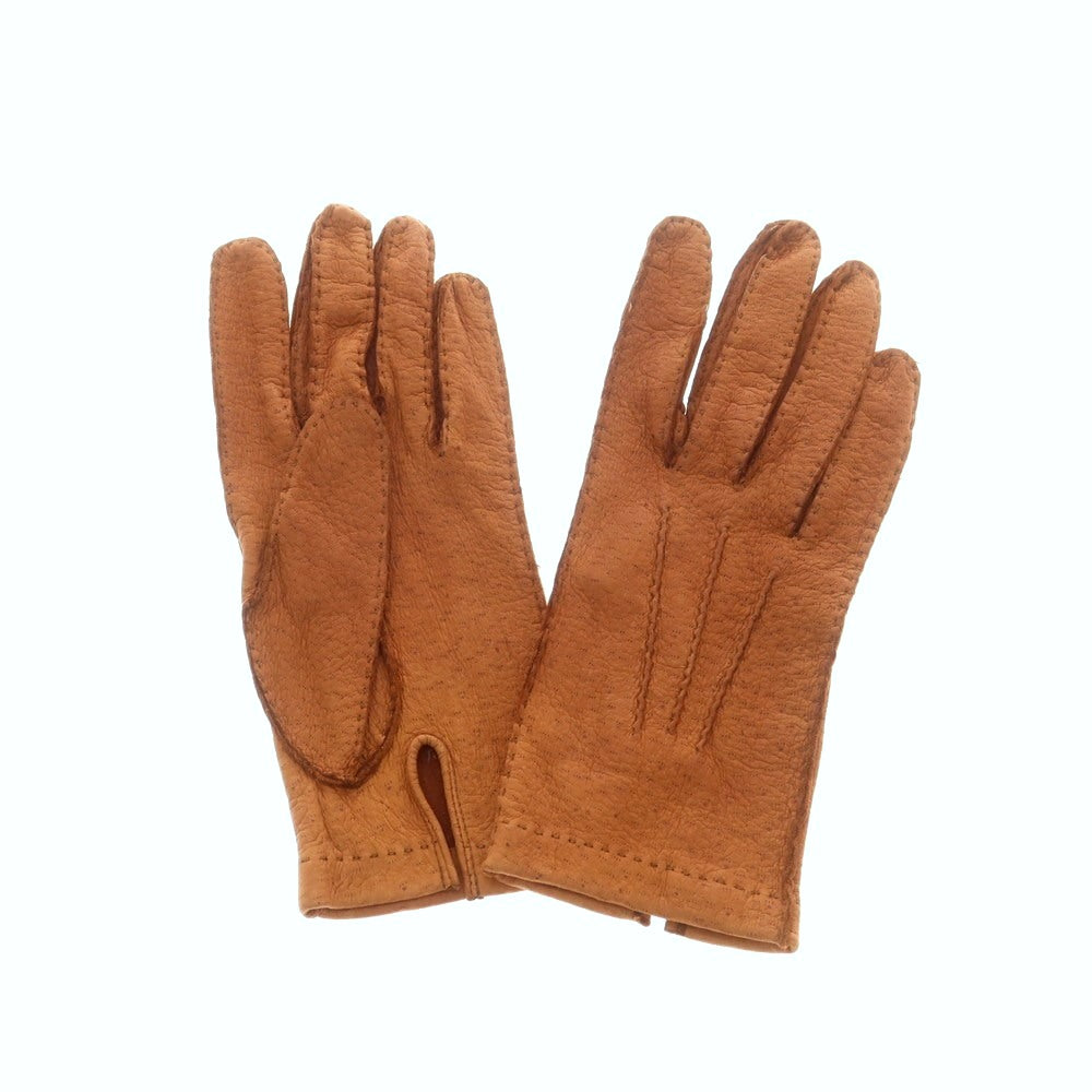 【中古】その他ブランド Brand ペッカリーレザー 手袋 グローブ ライトブラウン【 8 】【 状態ランクB 】【 メンズ 】