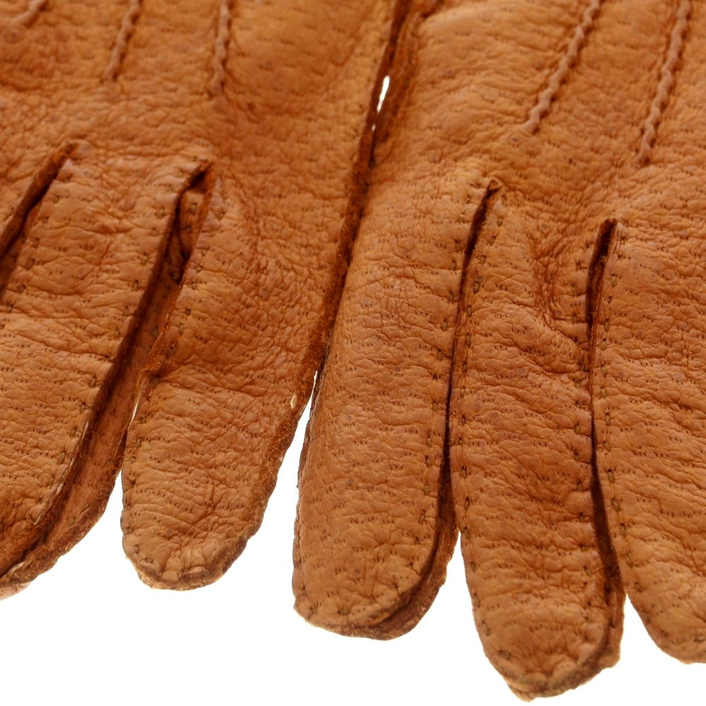 【中古】その他ブランド Brand ペッカリーレザー 手袋 グローブ ライトブラウン【 8 】【 状態ランクB 】【 メンズ 】