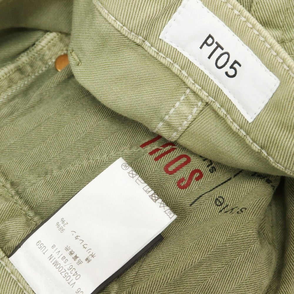 【中古】ピーティーゼロチンクエ PT05 SOUL ストレッチ コットン 5ポケットパンツ ライトオリーブ【 31 】【 状態ランクB 】【 メンズ 】