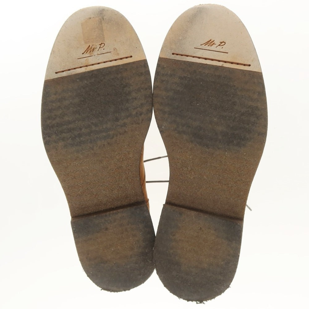 【中古】ミスターポーター Mr P. MR PORTER スエード Uチップタンカーブーツ ライトブラウン【 7 】【 状態ランクB 】【 メンズ 】