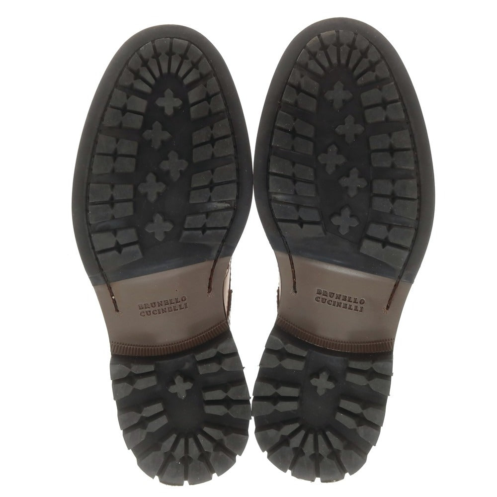 【中古】ブルネロクチネリ Brunello Cucinelli ウイングチップ ドレスシューズ ライトブラウン【 41 】【 状態ランクB 】【 メンズ 】