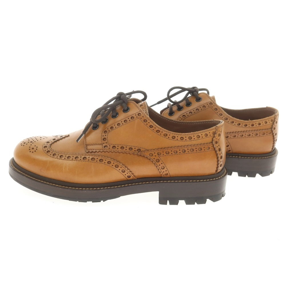 【中古】ブルネロクチネリ Brunello Cucinelli ウイングチップ ドレスシューズ ライトブラウン【 41 】【 状態ランクB 】【 メンズ 】