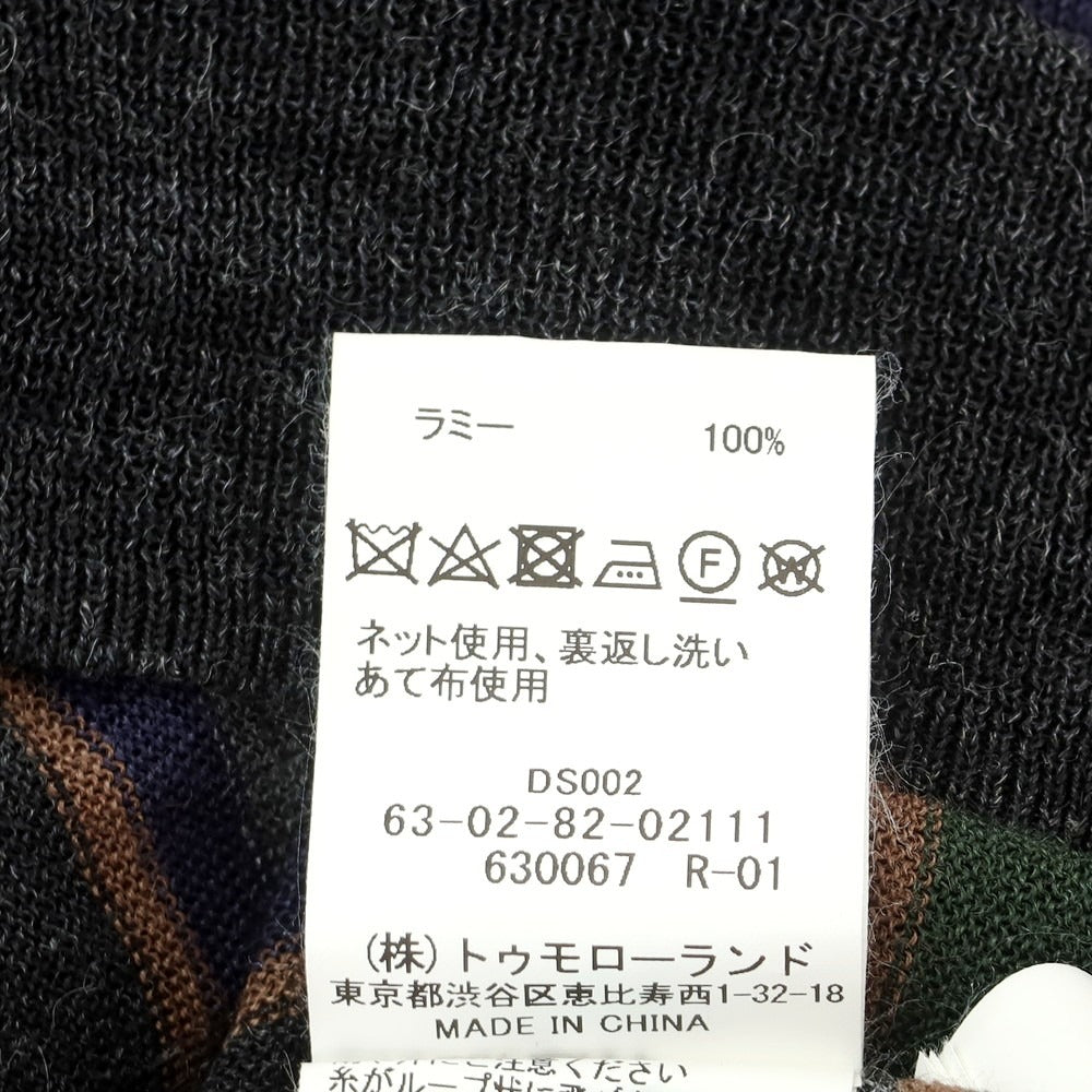 【中古】トゥモローランド TOMORROWLAND ハイゲージ ラミー 半袖 ポロニット ライトネイビー【 S 】【 状態ランクB 】【 メンズ 】