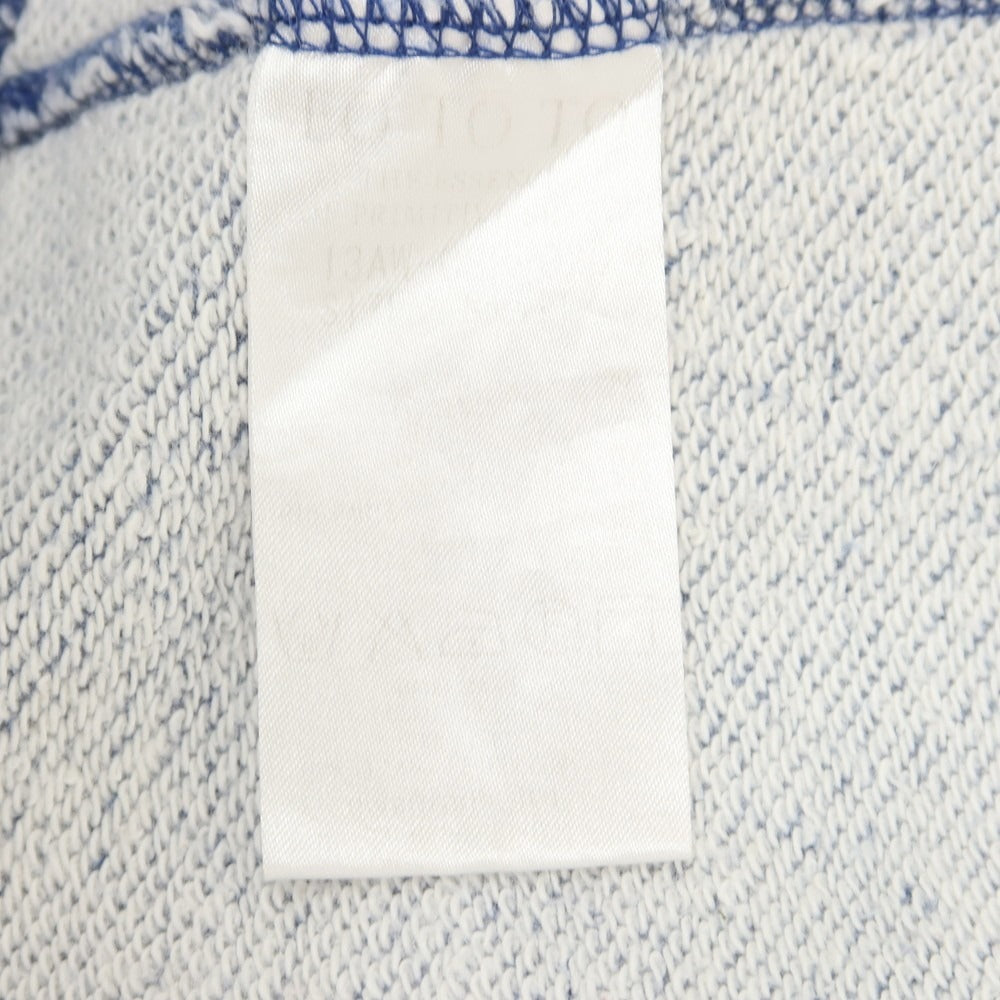 【中古】エオトト EOTOTO コットンポリエステル スウェット ジップアップ パーカー ダルブルー【 S 】【 状態ランクC 】【 メンズ 】