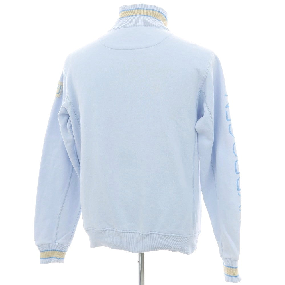 【中古】ハイドロゲン HYDROGEN コットン ハーフジップ スウェット ライトブルー【 L 】【 状態ランクC 】【 メンズ 】