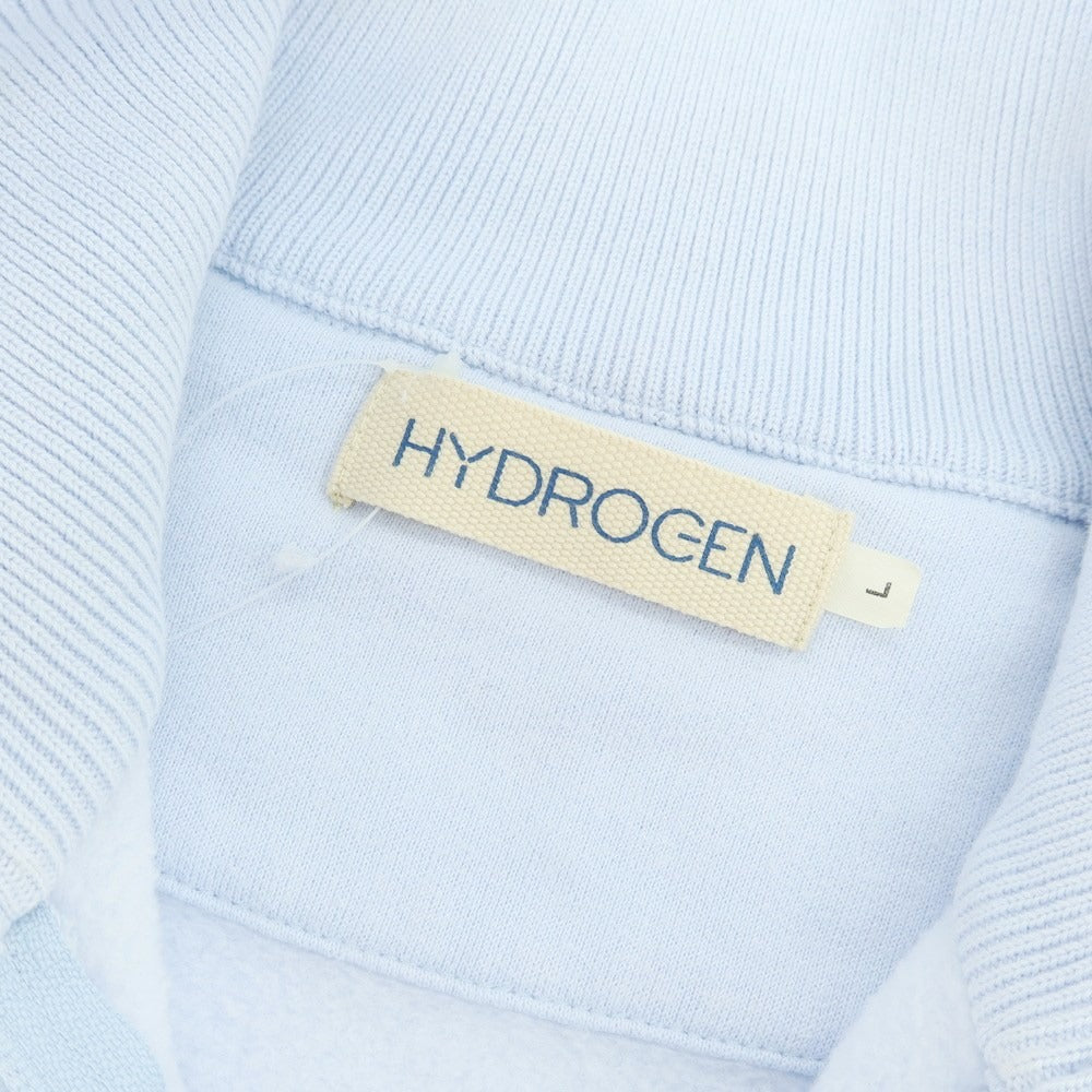 【中古】ハイドロゲン HYDROGEN コットン ハーフジップ スウェット ライトブルー【 L 】【 状態ランクC 】【 メンズ 】