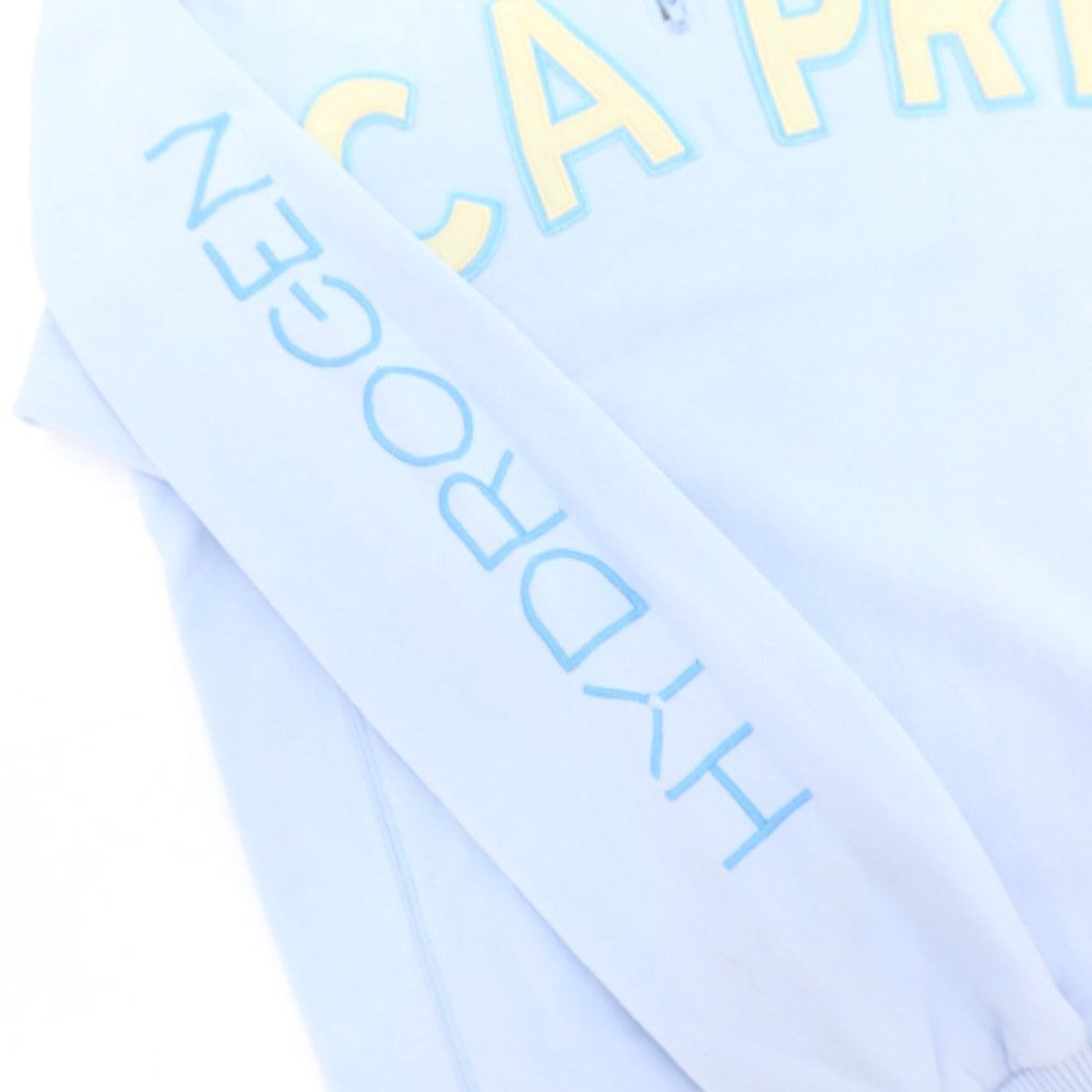 【中古】ハイドロゲン HYDROGEN コットン ハーフジップ スウェット ライトブルー【 L 】【 状態ランクC 】【 メンズ 】