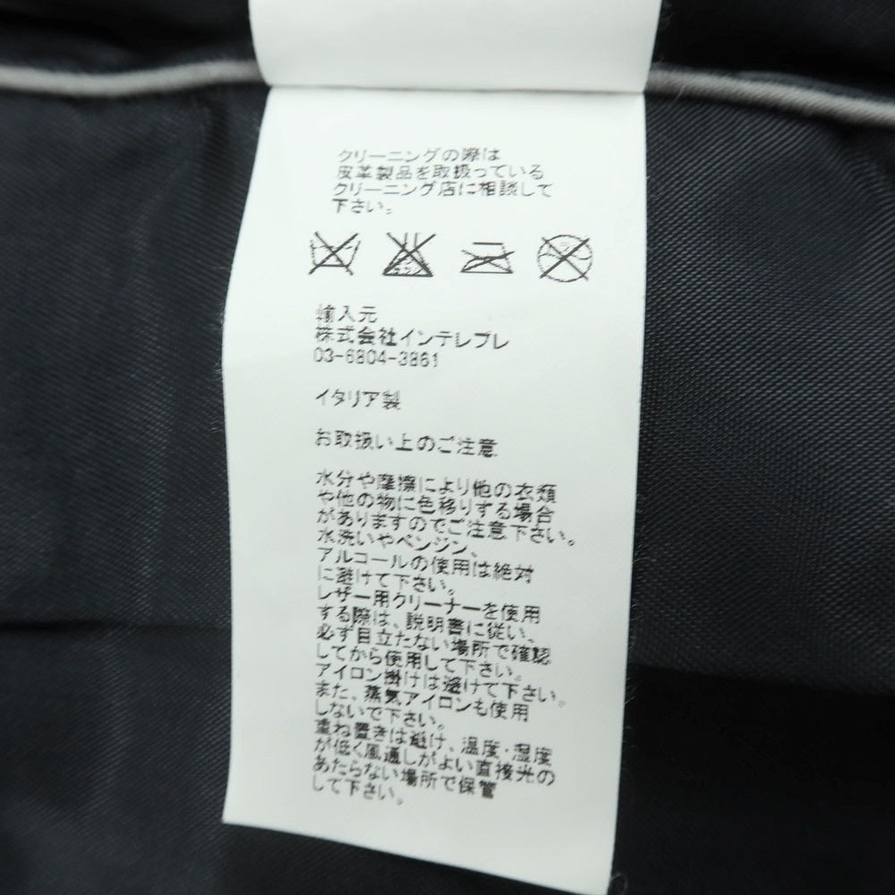 【中古】エンメティ EMMETI スエード レザー ダウンコート ネイビー【 48 】【 状態ランクC 】【 メンズ 】