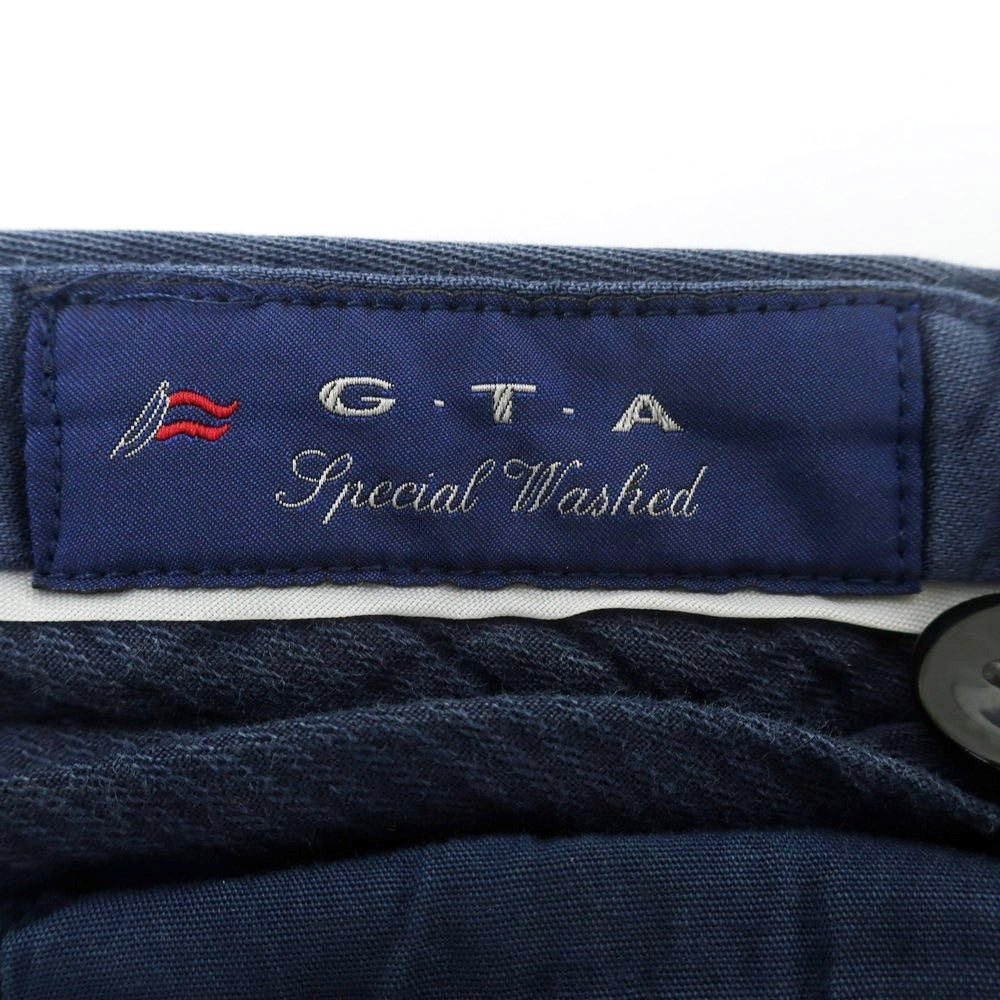 【中古】ジーティーアー G.T.A ストレッチ コットン カジュアルスラックスパンツ ネイビー【 50 】【 状態ランクC 】【 メンズ 】