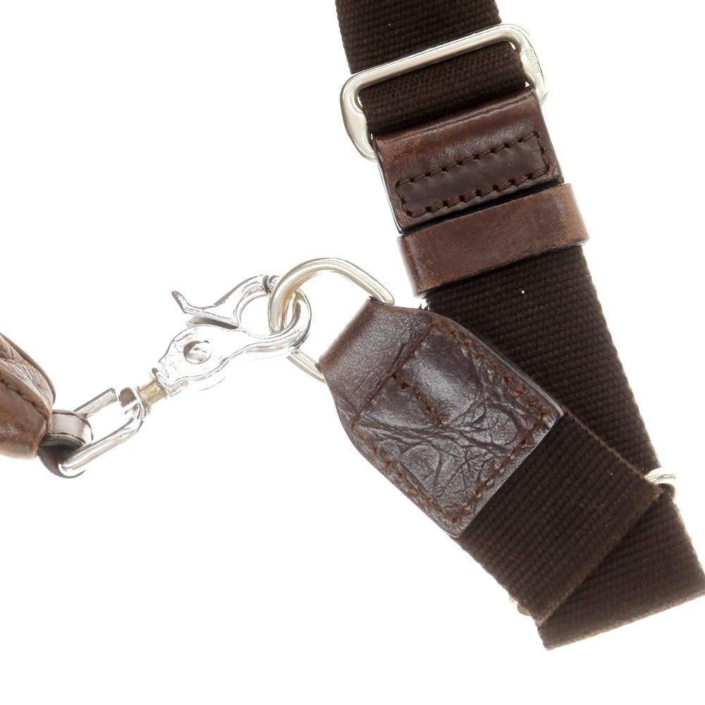 【中古】ダニエルアンドボブ Daniel & Bob ジャスミン クロコダイル型押しレザー ショルダーバッグ ブラウン【 状態ランクC 】【 メンズ 】