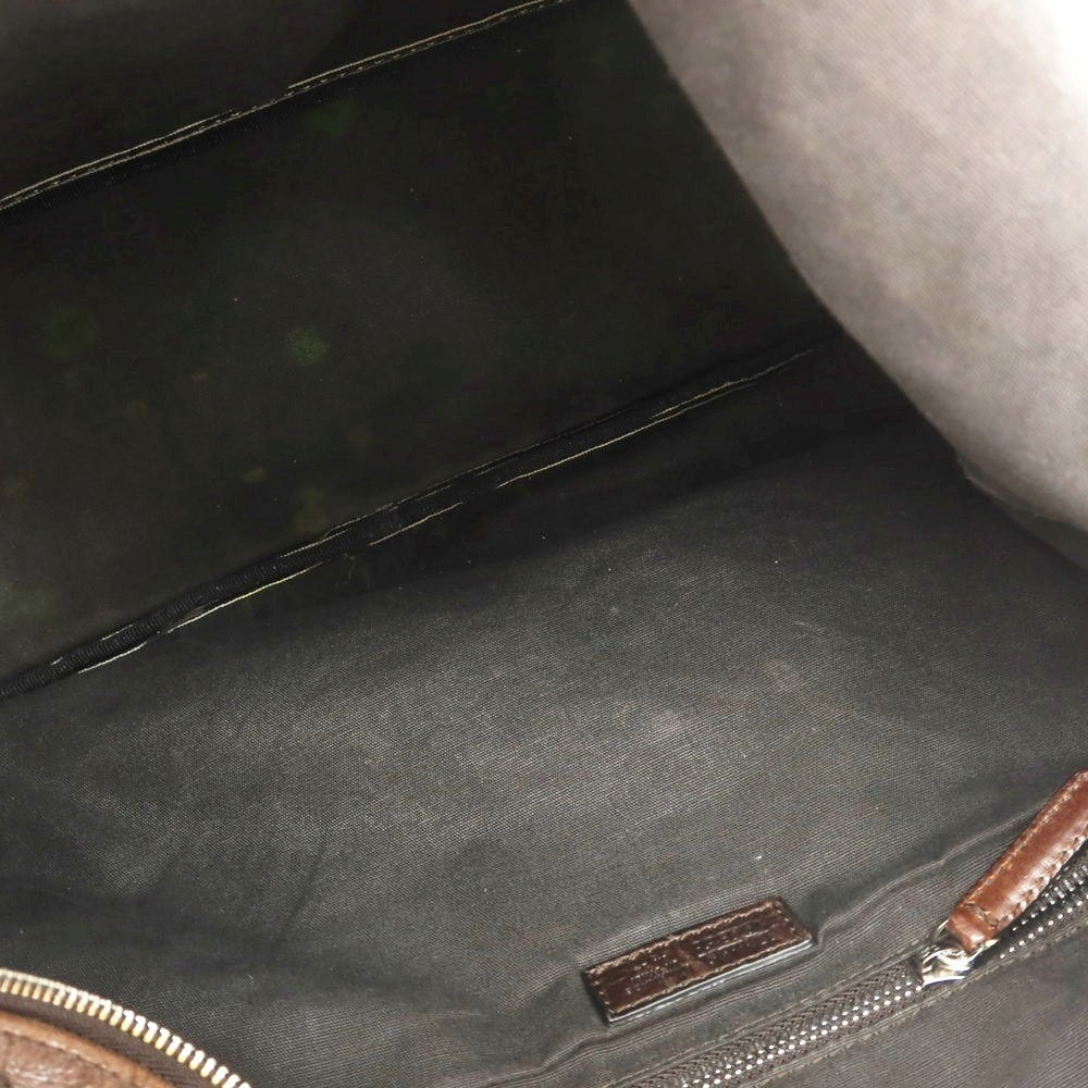 【中古】ダニエルアンドボブ Daniel & Bob ジャスミン クロコダイル型押しレザー ショルダーバッグ ブラウン【 状態ランクC 】【 メンズ 】