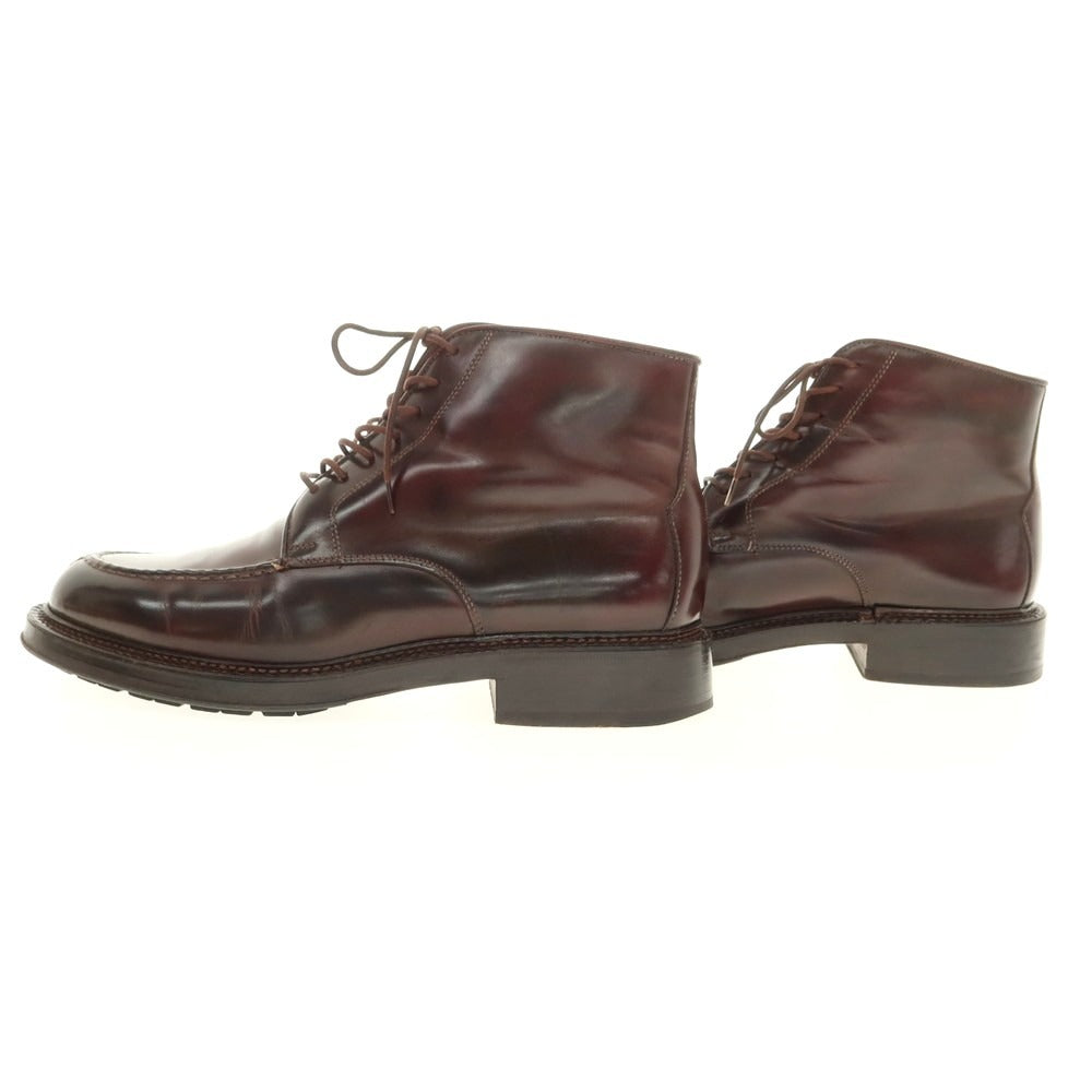 【中古】ギブス W.Gibbs コードバン Uチップ レースアップブーツ バーガンディ【 7 】【 状態ランクB 】【 メンズ 】
