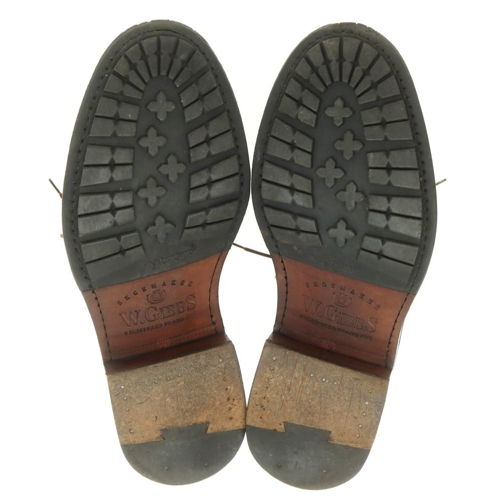 【中古】ギブス W.Gibbs コードバン Uチップ レースアップブーツ バーガンディ【 7 】【 状態ランクB 】【 メンズ 】