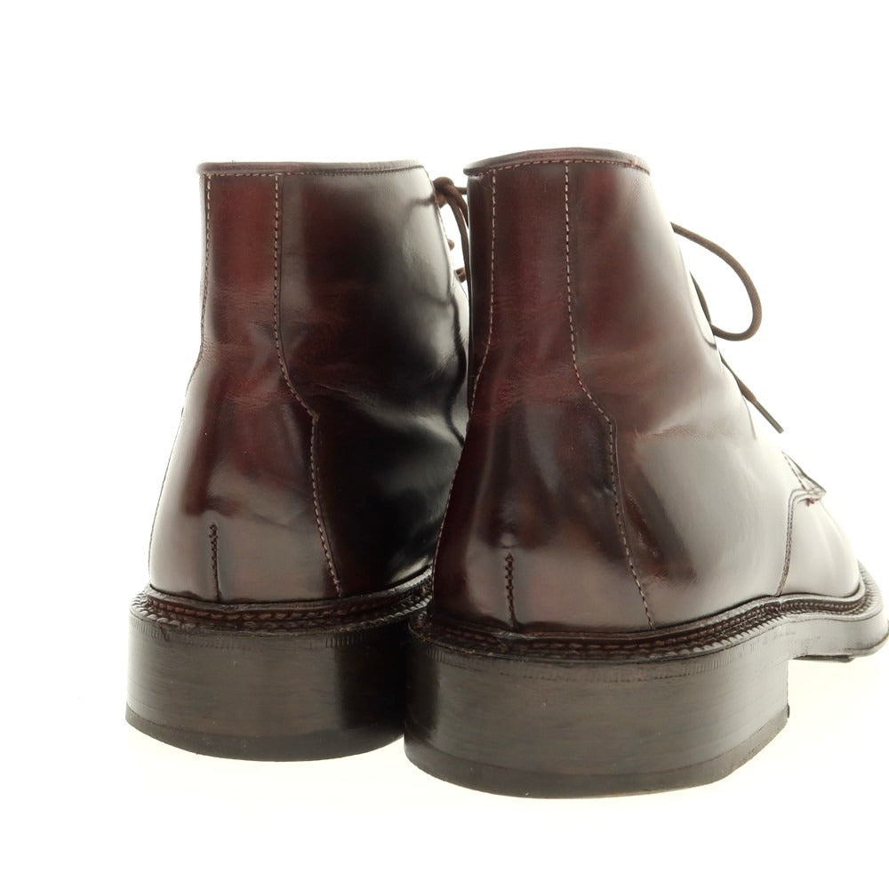 【中古】ギブス W.Gibbs コードバン Uチップ レースアップブーツ バーガンディ【 7 】【 状態ランクB 】【 メンズ 】