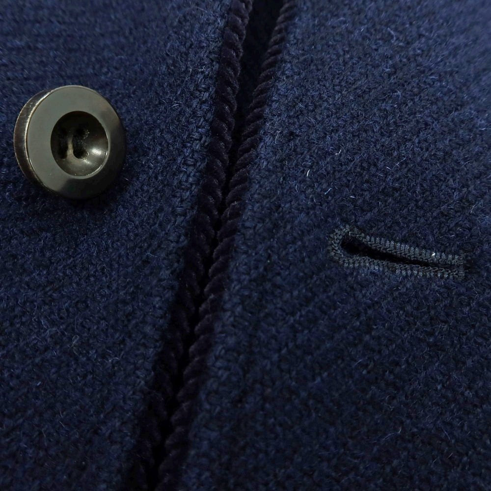 【中古】バセットウォーカー BASSETT WALKER × JOHNSTONS ウール ステンカラーコート ネイビー【 50 】【 状態ランクC 】【 メンズ 】