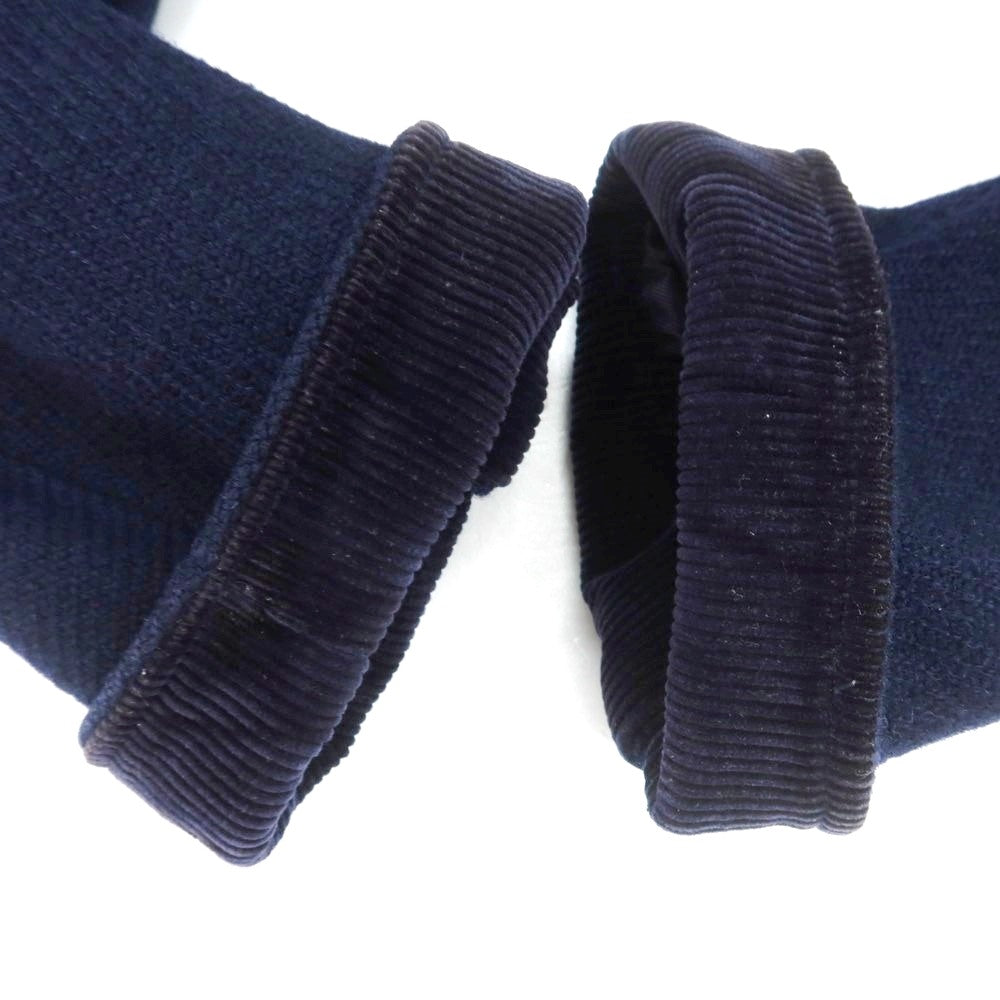 【中古】バセットウォーカー BASSETT WALKER × JOHNSTONS ウール ステンカラーコート ネイビー【 50 】【 状態ランクC 】【 メンズ 】