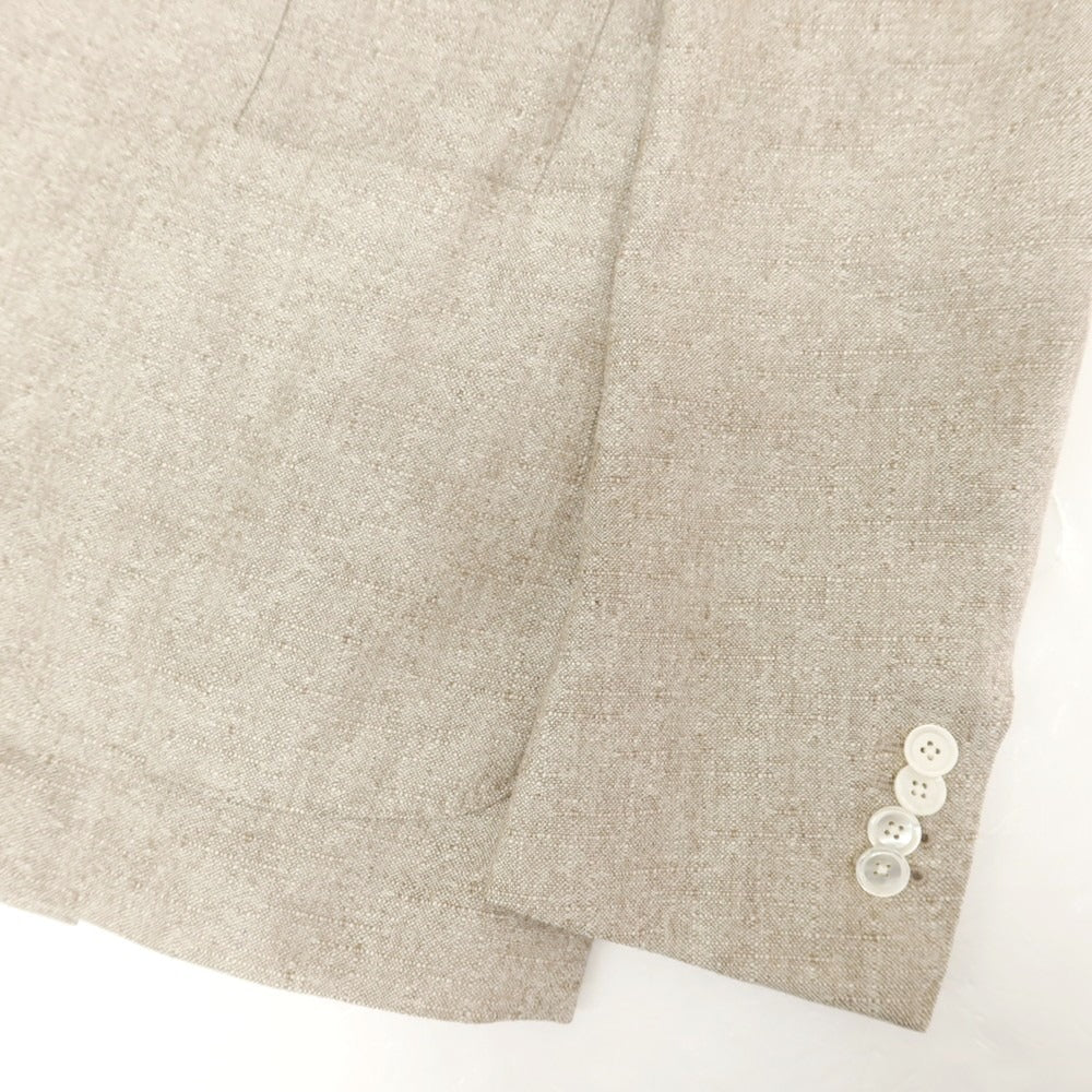 【中古】トゥモローランド TOMORROWLAND シルクカシミヤ 2B テーラードジャケット グレージュ【 44 】【 状態ランクB 】【 メンズ 】