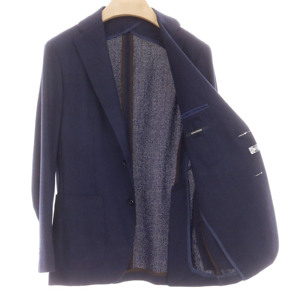 【中古】タリアトーレ TAGLIATORE MONTECARLO ウールナイロン 2B テーラードジャケット ネイビー【 44 】【 状態ランクC 】【 メンズ 】