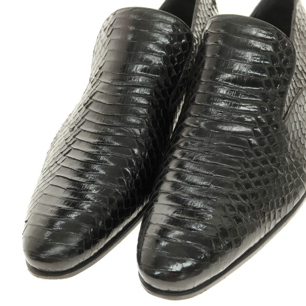 【中古】グッチ GUCCI パイソンレザー ローファー ブラック【 7E 】【 状態ランクB 】【 メンズ 】