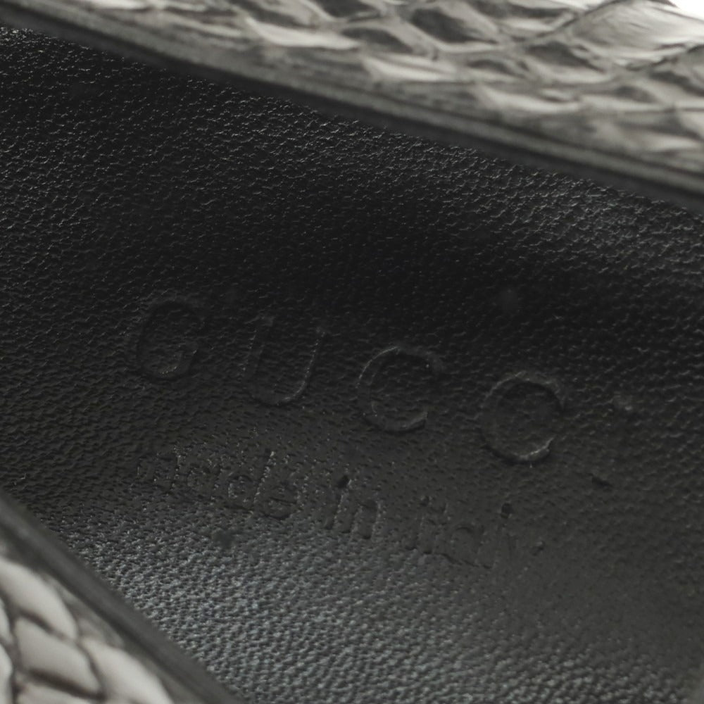【中古】グッチ GUCCI パイソンレザー ローファー ブラック【 7E 】【 状態ランクB 】【 メンズ 】