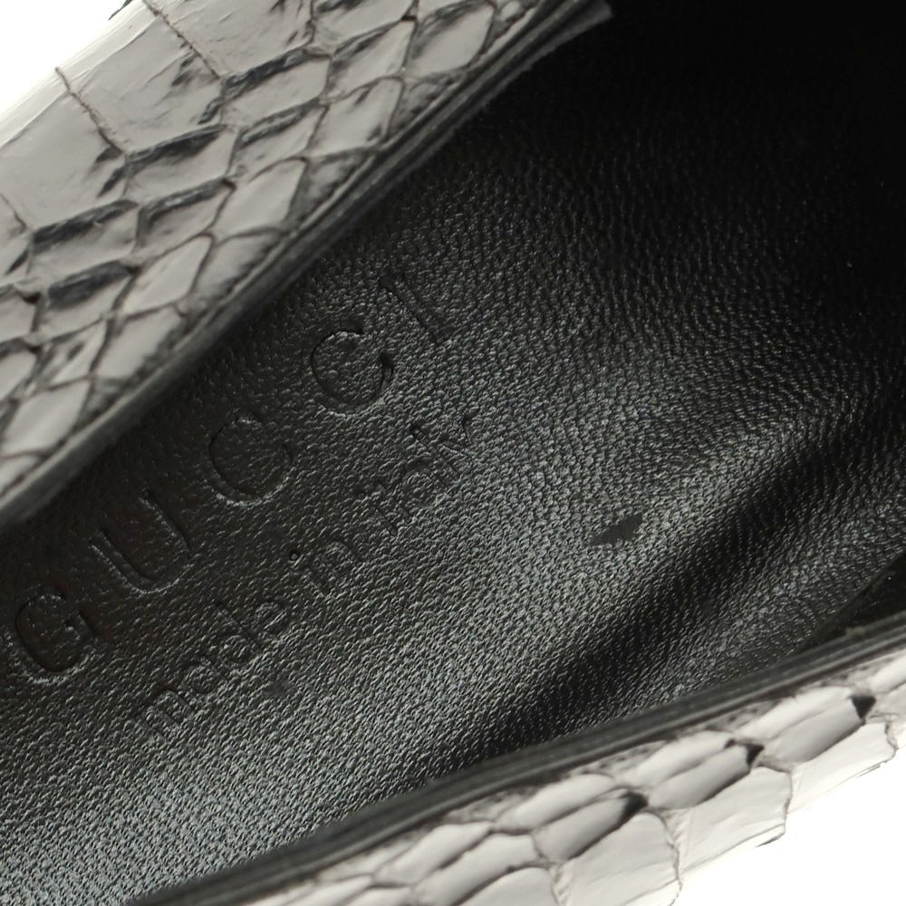 【中古】グッチ GUCCI パイソンレザー ローファー ブラック【 7E 】【 状態ランクB 】【 メンズ 】