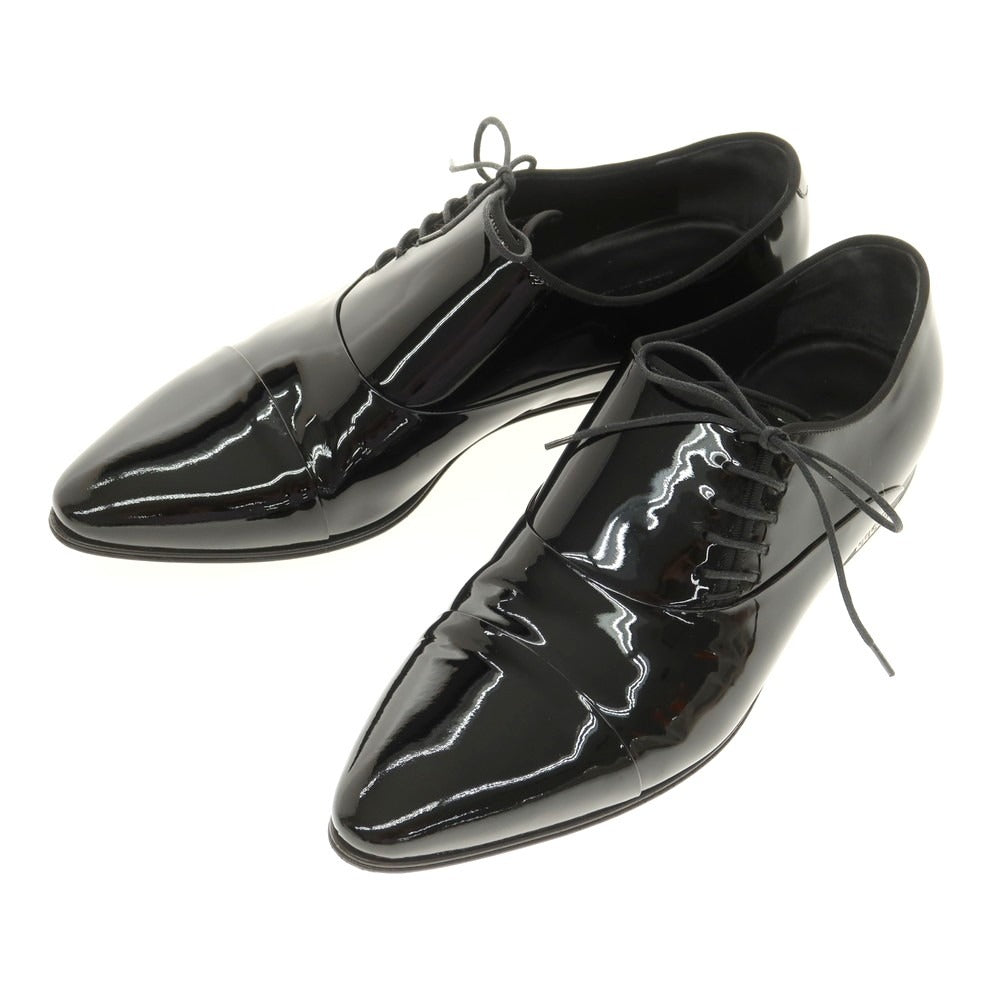 【中古】グッチ GUCCI パテントレザー サイドレース ドレスシューズ ブラック【 39 1/2E 】【 状態ランクB 】【 メンズ 】