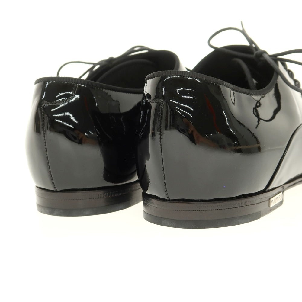 【中古】グッチ GUCCI パテントレザー サイドレース ドレスシューズ ブラック【 39 1/2E 】【 状態ランクB 】【 メンズ 】