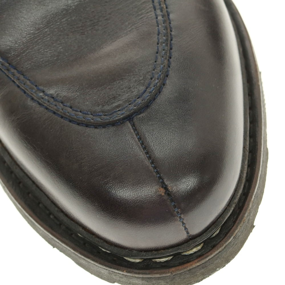 【中古】パラブーツ Paraboot AVIGNON スプリットトゥ ドレスシューズ ネイビー【 8 1/2 】【 状態ランクC 】【 メンズ 】