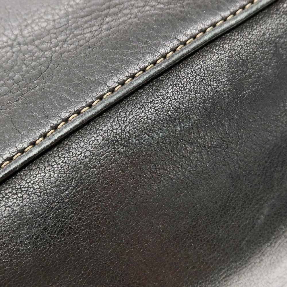 【中古】ステファノマーノ STEFANOMANO レザー フラップトートバッグ ブラック【 状態ランクC 】【 メンズ 】