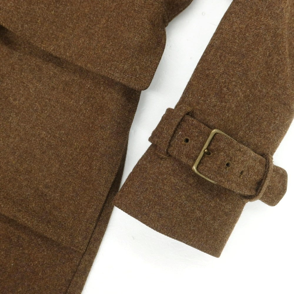 【中古】エスイーエイチケリー S.E.H KELLY ウール トレンチコート ブラウン【 表記なし(L位) 】【 状態ランクB 】【 メンズ 】