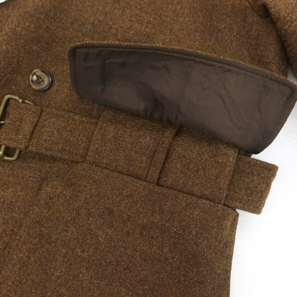 【中古】エスイーエイチケリー S.E.H KELLY ウール トレンチコート ブラウン【 表記なし(L位) 】【 状態ランクB 】【 メンズ 】