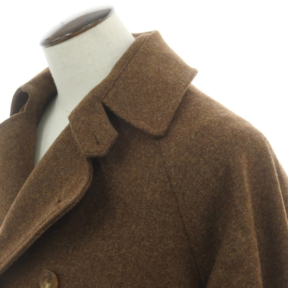 【中古】エスイーエイチケリー S.E.H KELLY ウール トレンチコート ブラウン【 表記なし(L位) 】【 状態ランクB 】【 メンズ 】