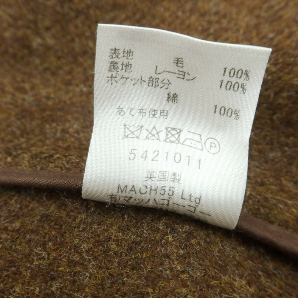 【中古】エスイーエイチケリー S.E.H KELLY ウール トレンチコート ブラウン【 表記なし(L位) 】【 状態ランクB 】【 メンズ 】