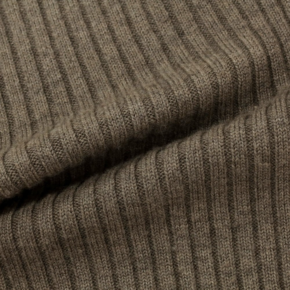 【中古】リパーパス RE-PURPOSE ミドルゲージ ウール リブ クルーネック プルオーバーニット アッシュブラウン【 L 】【 状態ランクC 】【 メンズ 】