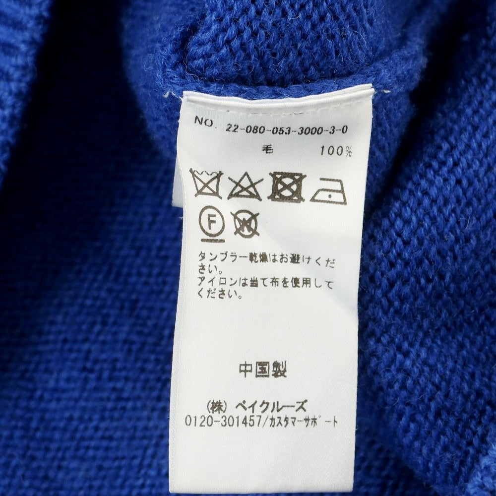 【中古】リパーパス RE-PURPOSE ミドルゲージ ウール カーディガン ブルー【 L 】【 状態ランクB 】【 メンズ 】